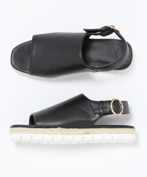 HARE（ハレ）の「ジュートコンビサンダル(HARE)（サンダル・レディース・ブラック/ボルドー・LARGE/MEDIUM）」の2枚目の写真