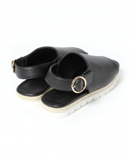 HARE（ハレ）の「ジュートコンビサンダル(HARE)（サンダル・レディース・ブラック/ボルドー・LARGE/MEDIUM）」の3枚目の写真