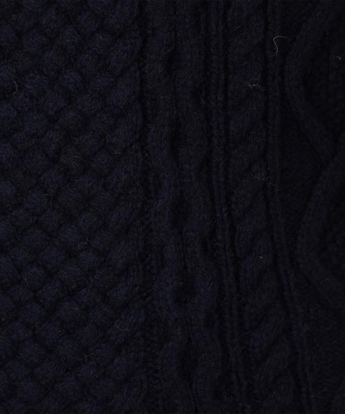 green label relaxing（グリーンレーベルリラクシング）の「CB HAMILTON ARAN C/N 5Gニット（ニット/セーター・レディース・オフホワイト/ライトグレー/ネイビー/レッド・40/38）」の13枚目の写真