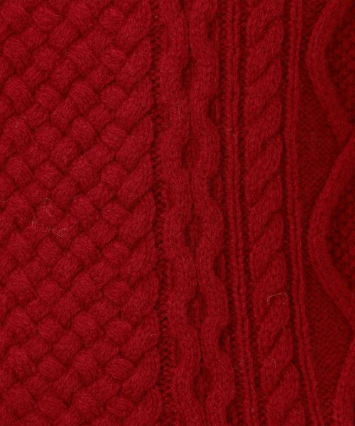 green label relaxing（グリーンレーベルリラクシング）の「CB HAMILTON ARAN C/N 5Gニット（ニット/セーター・レディース・オフホワイト/ライトグレー/ネイビー/レッド・40/38）」の5枚目の写真