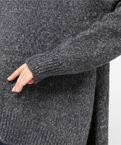 amorous insense（アモラスインセンス）の「二つ折りネックニットトップス（ニット/セーター・レディース・チャコールグレー/ベージュ・MEDIUM）」の7枚目の写真