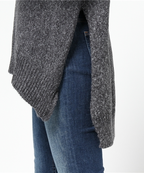 amorous insense（アモラスインセンス）の「二つ折りネックニットトップス（ニット/セーター・レディース・チャコールグレー/ベージュ・MEDIUM）」の8枚目の写真