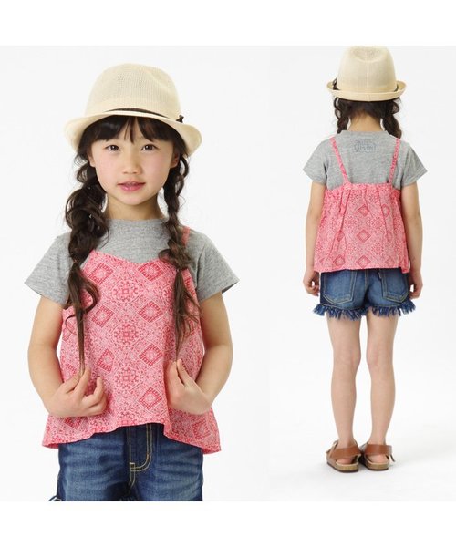 BREEZE（ブリーズ）の「キャミ付きTシャツ（Tシャツ/カットソー・キッズ・ブラック/サックスブルー/レッド・140/90/95/80/100/120/110/130）」の16枚目の写真