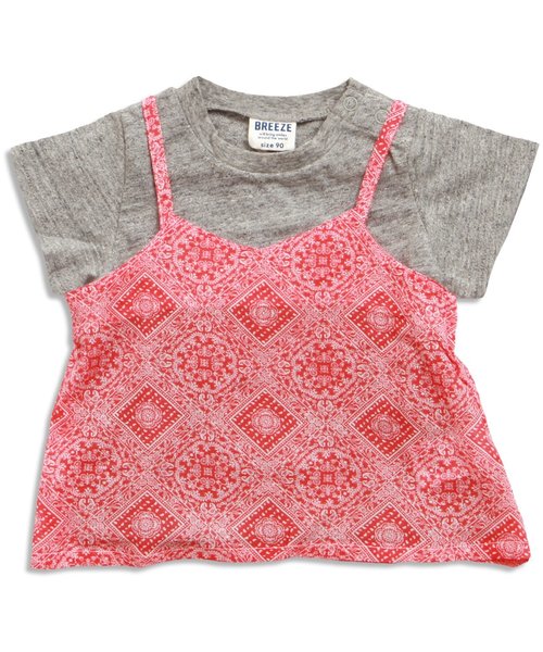 BREEZE（ブリーズ）の「キャミ付きTシャツ（Tシャツ/カットソー・キッズ・ブラック/サックスブルー/レッド・140/90/95/80/100/120/110/130）」の12枚目の写真