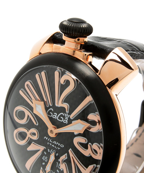 BRILLA per il gusto（ブリッラペルイルグースト）の「GaGa MILANO / MANUALE PLACCATO ORO 5014.1（アナログ腕時計・メンズ・ブラック・ONE SIZE）」の5枚目の写真