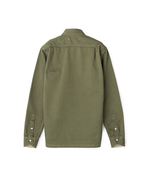 極美品*アッパーハイツ ザ オフィサーシャツ コットン リネン ミリタリーシャツ 極美品*アッパーハイツ ザ オフィサーシャツ コットン リネン