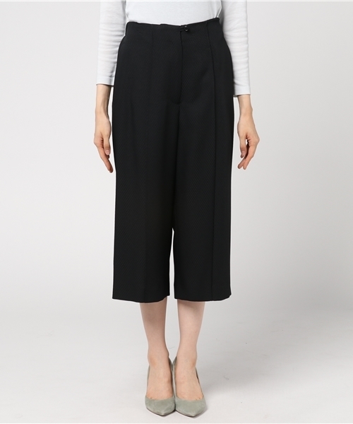 OKIRAKU（オキラク）の「【OKIRAKU】Wide cropped pants（その他パンツ・レディース・ネイビー/ブラック・FREE）」の3枚目の写真