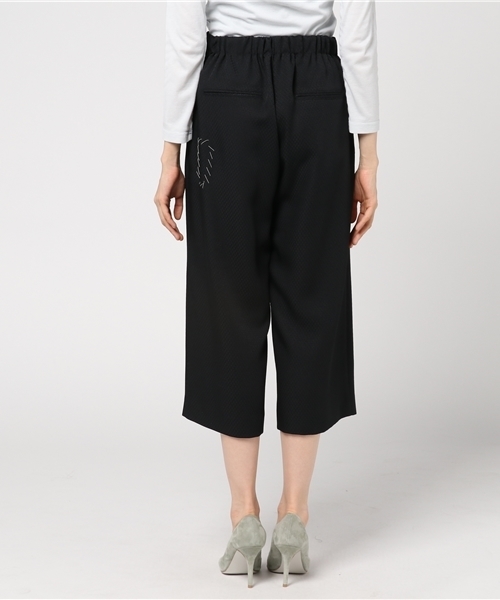 OKIRAKU（オキラク）の「【OKIRAKU】Wide cropped pants（その他パンツ・レディース・ネイビー/ブラック・FREE）」の5枚目の写真