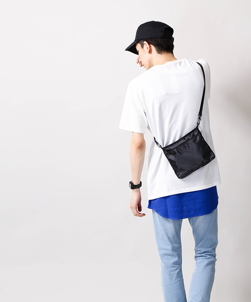 WEGO(ウィゴー)の「WEGO/ミニサコッシュ(ショルダーバッグ・メンズ・ブラック/オレンジ/その他1/ブルー・FREE)」の13枚目の写真