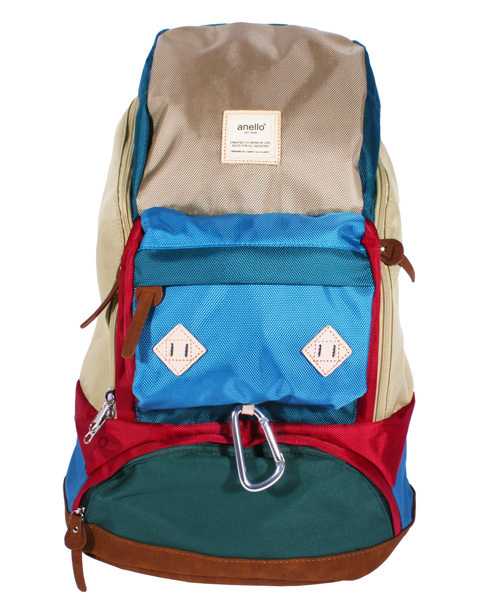 anello(アネロ)の「クレイジー 切替 リュックサック アウトドア anello(バックパック/リュック・メンズ・ネイビー/C/ブラック/B/レッド/A・FREE)」の5枚目の写真