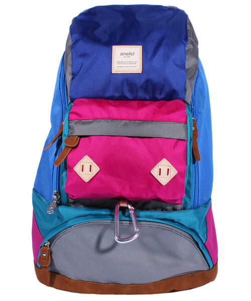 anello(アネロ)の「クレイジー 切替 リュックサック アウトドア anello(バックパック/リュック・メンズ・ネイビー/C/ブラック/B/レッド/A・FREE)」の6枚目の写真