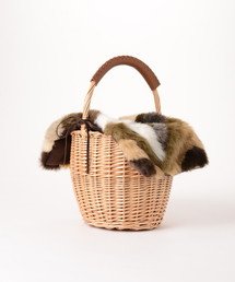 natural couture | ファー付きカゴBAG(かごバッグ)