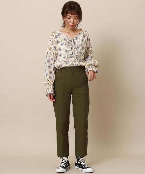 Another Edition（アナザーエディション）の「ベイカーパンツ（カーゴパンツ・レディース・オリーブ/ワイン・SMALL/MEDIUM）」の10枚目の写真