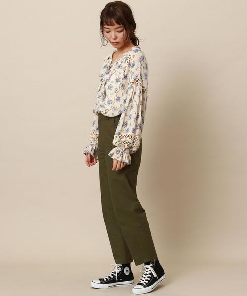 Another Edition（アナザーエディション）の「ベイカーパンツ（カーゴパンツ・レディース・オリーブ/ワイン・SMALL/MEDIUM）」の11枚目の写真