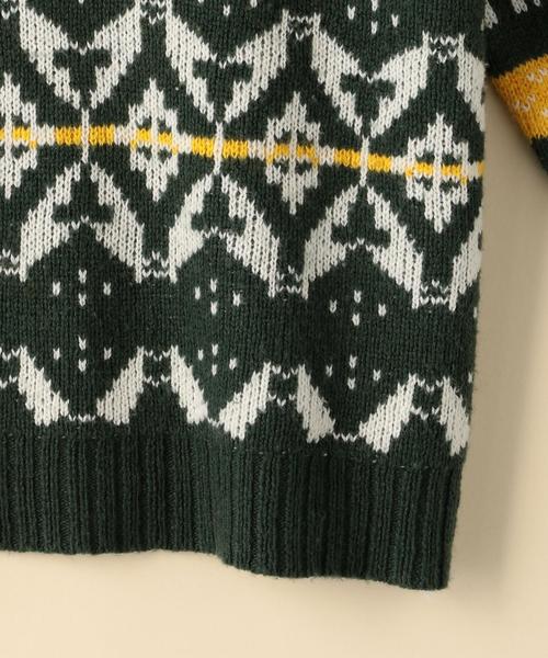 coen（コーエン）の「ノルディックジャガードニット（ニット/セーター・レディース・ネイビー/グリーン・FREE）」の7枚目の写真