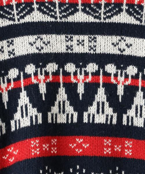 coen（コーエン）の「ノルディックジャガードニット（ニット/セーター・レディース・ネイビー/グリーン・FREE）」の3枚目の写真