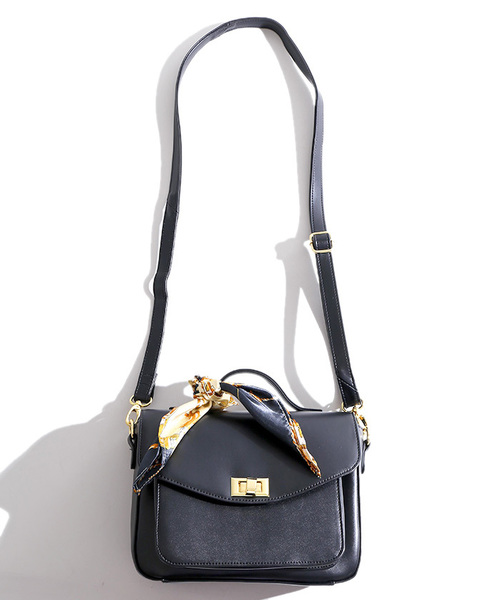 WEGO（ウィゴー）の「WEGO/【2点セット】スカーフ付きショルダーバッグ（ショルダーバッグ・レディース・ブラック/ブラウン/レッド/その他1・FREE）」の6枚目の写真