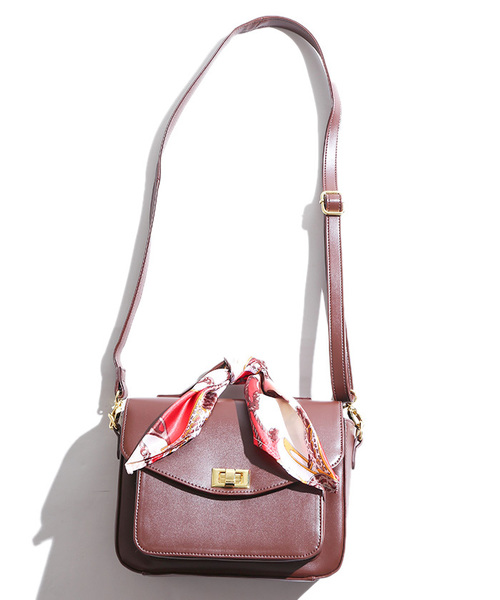 WEGO（ウィゴー）の「WEGO/【2点セット】スカーフ付きショルダーバッグ（ショルダーバッグ・レディース・ブラック/ブラウン/レッド/その他1・FREE）」の14枚目の写真