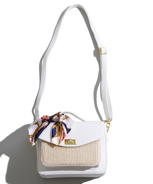 WEGO（ウィゴー）の「WEGO/【2点セット】スカーフ付きショルダーバッグ（ショルダーバッグ・レディース・ブラック/ブラウン/レッド/その他1・FREE）」の21枚目の写真