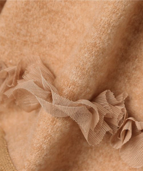 MERLOT(メルロー)の「ポンポンフリンジ×フリルラインワンピース1129(ワンピース・レディース・ブラック/オレンジ/アイボリー・FREE)」の6枚目の写真