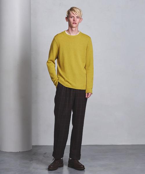 UNITED ARROWS（ユナイテッドアローズ）の「＜tsuki.s（ツキドットエス）＞ D TSUKI ｳｪｰﾌﾞCN LS（ニット/セーター・メンズ・ベージュ/イエロー・LARGE/SMALL/MEDIUM）」の2枚目の写真