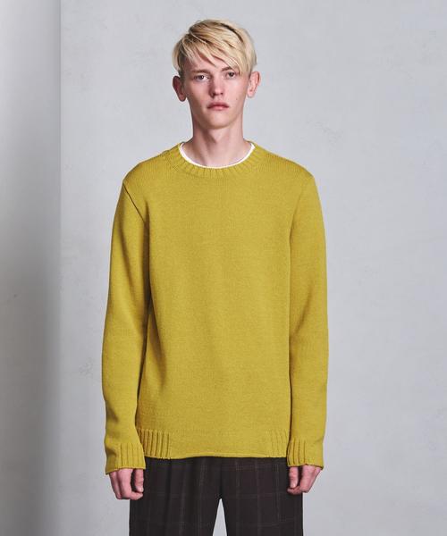 UNITED ARROWS（ユナイテッドアローズ）の「＜tsuki.s（ツキドットエス）＞ D TSUKI ｳｪｰﾌﾞCN LS（ニット/セーター・メンズ・ベージュ/イエロー・LARGE/SMALL/MEDIUM）」の5枚目の写真