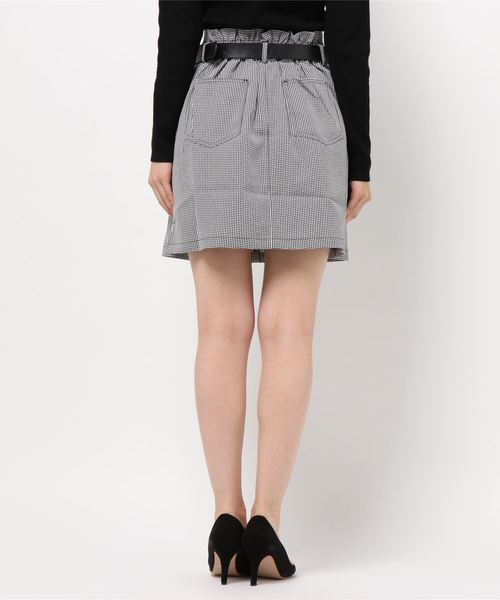 one after another NICE CLAUP(ワンアフターアナザーナイスクラップ)の「リングベルト付スカート(スカート・レディース・ベージュ/ブラック系その他/チェック/ワンウォッシュ・FREE)」の6枚目の写真