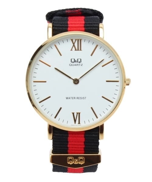 Q&Q（キューアンドキュー）の「【WEB限定あり】Q&Qセンターラインバンド腕時計（アナログ腕時計・レディース・レッド/オフホワイト/ブルー/グリーン・00）」の4枚目の写真
