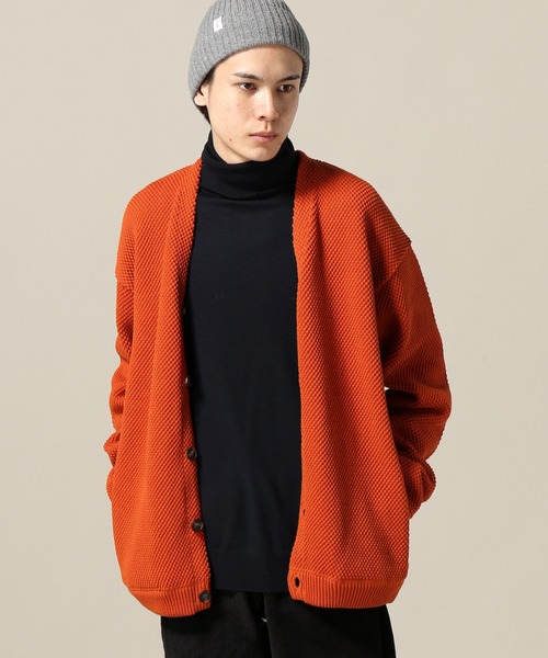 crepuscule（クレプスキュール）の「◇CREPUSCULE / クレプスキュール 別注 CARDIGAN（カーディガン/ボレロ・メンズ・ブラック/カーキ/オレンジ/マスタード・MEDIUM/SMALL）」の4枚目の写真