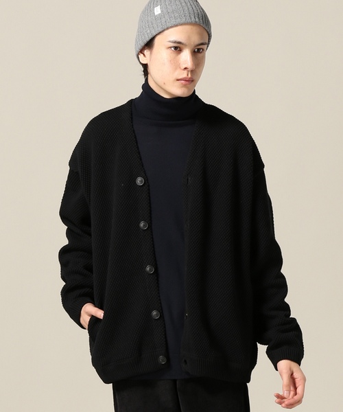 crepuscule（クレプスキュール）の「◇CREPUSCULE / クレプスキュール 別注 CARDIGAN（カーディガン/ボレロ・メンズ・ブラック/カーキ/オレンジ/マスタード・MEDIUM/SMALL）」の2枚目の写真