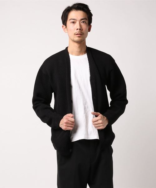 crepuscule（クレプスキュール）の「◇CREPUSCULE / クレプスキュール 別注 CARDIGAN（カーディガン/ボレロ・メンズ・ブラック/カーキ/オレンジ/マスタード・MEDIUM/SMALL）」の7枚目の写真