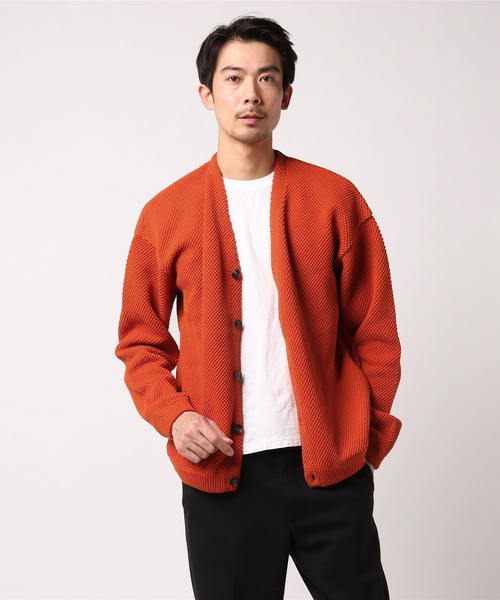 crepuscule（クレプスキュール）の「◇CREPUSCULE / クレプスキュール 別注 CARDIGAN（カーディガン/ボレロ・メンズ・ブラック/カーキ/オレンジ/マスタード・MEDIUM/SMALL）」の8枚目の写真