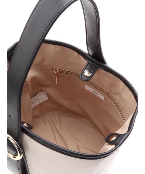 koe（コエ）の「Wフェイス2WAYキャンバスバッグ（トートバッグ・レディース・ブラック/シルバー・FREE）」の9枚目の写真