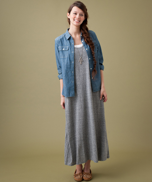 green label relaxing(グリーンレーベルリラクシング)の「■■■GC リヨセルC マキシワンピース NS(ワンピース・レディース・ブラック/グレー/ターコイズブルー/コバルトブルー/イエロー・36/38)」の13枚目の写真