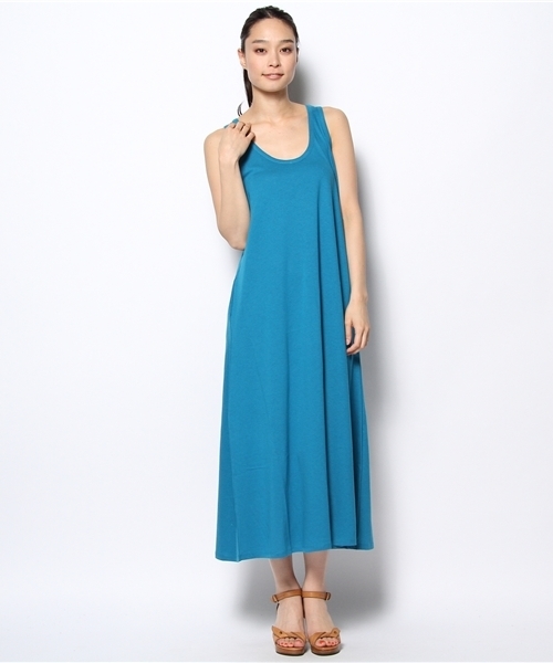 green label relaxing(グリーンレーベルリラクシング)の「■■■GC リヨセルC マキシワンピース NS(ワンピース・レディース・ブラック/グレー/ターコイズブルー/コバルトブルー/イエロー・36/38)」の3枚目の写真