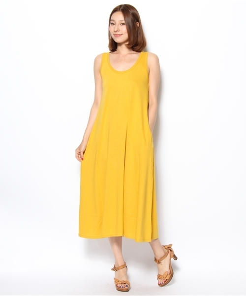 green label relaxing(グリーンレーベルリラクシング)の「■■■GC リヨセルC マキシワンピース NS(ワンピース・レディース・ブラック/グレー/ターコイズブルー/コバルトブルー/イエロー・36/38)」の5枚目の写真