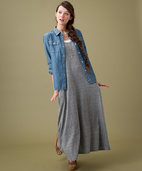 green label relaxing(グリーンレーベルリラクシング)の「■■■GC リヨセルC マキシワンピース NS(ワンピース・レディース・ブラック/グレー/ターコイズブルー/コバルトブルー/イエロー・36/38)」の16枚目の写真