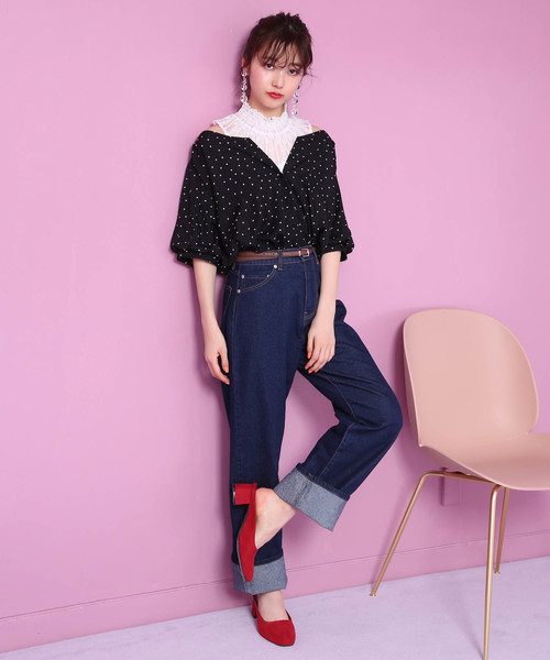 one after another NICE CLAUP（ワンアフターアナザーナイスクラップ）の「柄アソートブラウス（シャツ/ブラウス・レディース・ストライプ/ドット/チェック/オフホワイト/レッド系その他・FREE）」の12枚目の写真