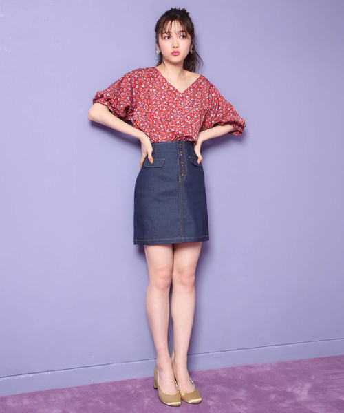 one after another NICE CLAUP（ワンアフターアナザーナイスクラップ）の「柄アソートブラウス（シャツ/ブラウス・レディース・ストライプ/ドット/チェック/オフホワイト/レッド系その他・FREE）」の18枚目の写真