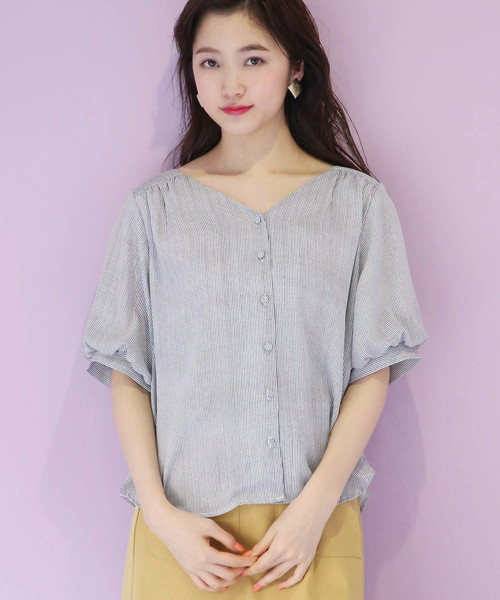 one after another NICE CLAUP（ワンアフターアナザーナイスクラップ）の「柄アソートブラウス（シャツ/ブラウス・レディース・ストライプ/ドット/チェック/オフホワイト/レッド系その他・FREE）」の10枚目の写真