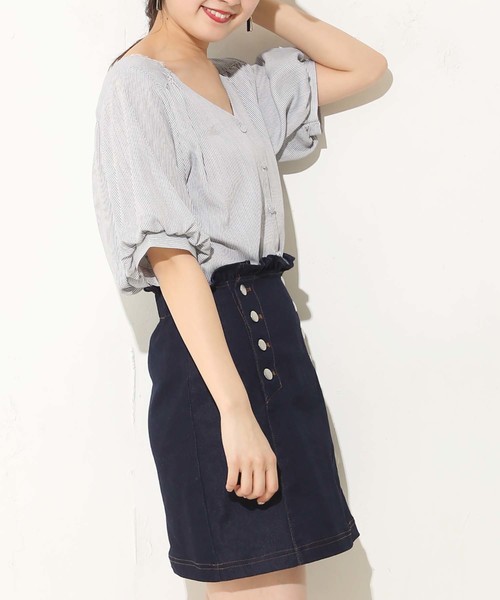 one after another NICE CLAUP（ワンアフターアナザーナイスクラップ）の「柄アソートブラウス（シャツ/ブラウス・レディース・ストライプ/ドット/チェック/オフホワイト/レッド系その他・FREE）」の9枚目の写真