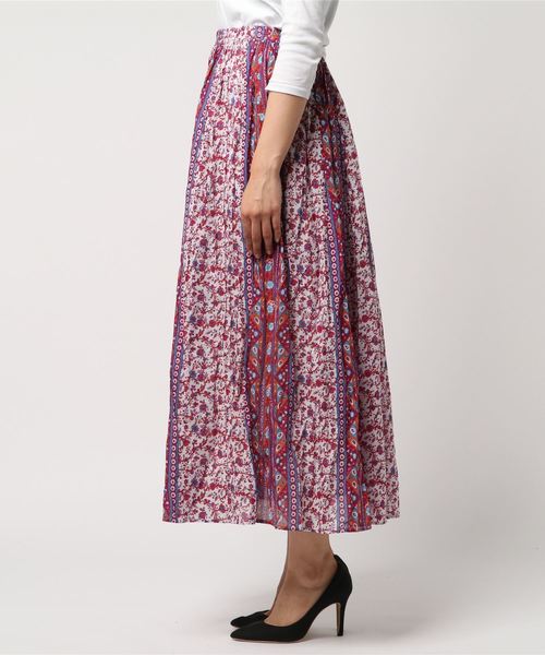 LOWRYS FARM（ローリーズファーム）の「ペイズリーマキシスカート　786673 （スカート・レディース・パープル/オレンジ・FREE）」の3枚目の写真