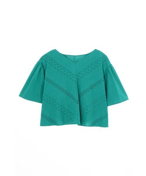 NATURAL BEAUTY BASIC（ナチュラルビューティーベーシック）の「エンブロイダリーブラウス（シャツ/ブラウス・レディース・ホワイト系その他/ネイビー/グリーン・MEDIUM）」の13枚目の写真