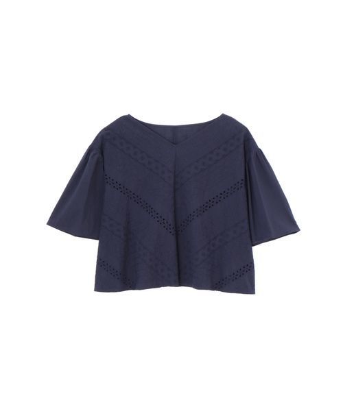 NATURAL BEAUTY BASIC（ナチュラルビューティーベーシック）の「エンブロイダリーブラウス（シャツ/ブラウス・レディース・ホワイト系その他/ネイビー/グリーン・MEDIUM）」の14枚目の写真