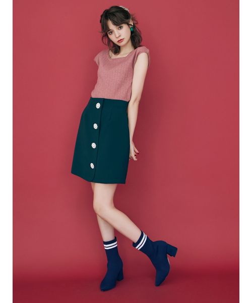 dazzlin(ダズリン)の「フロントビジュースカート(スカート・レディース・ピンク/グリーン/ブラウン・SMALL/MEDIUM)」の11枚目の写真