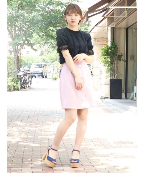 dazzlin(ダズリン)の「フロントビジュースカート(スカート・レディース・ピンク/グリーン/ブラウン・SMALL/MEDIUM)」の19枚目の写真