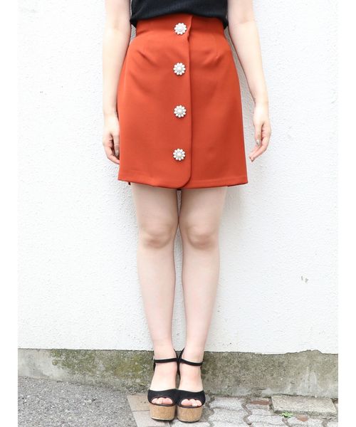 dazzlin(ダズリン)の「フロントビジュースカート(スカート・レディース・ピンク/グリーン/ブラウン・SMALL/MEDIUM)」の21枚目の写真