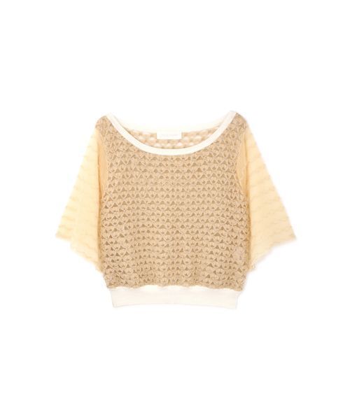 JILL STUART（ジルスチュアート）の「ミロン異素材シアーニット（ニット/セーター・レディース・ホワイト/ブラック・FREE）」の11枚目の写真