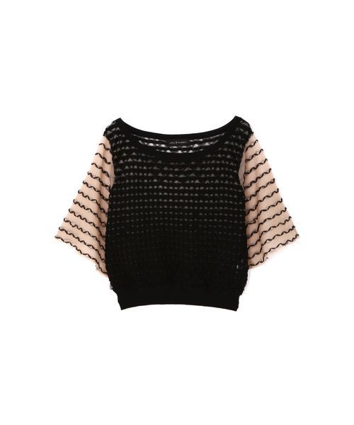 JILL STUART（ジルスチュアート）の「ミロン異素材シアーニット（ニット/セーター・レディース・ホワイト/ブラック・FREE）」の9枚目の写真