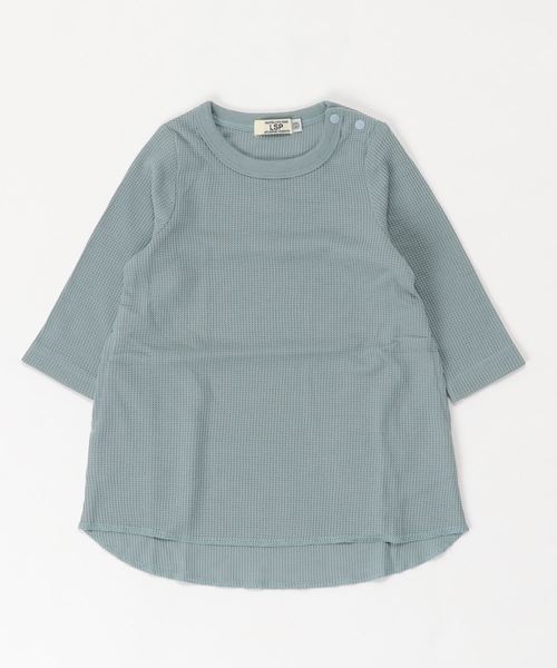 Life Support Products(ライフサポートプロダクツ)の「ワッフルAラインワンピース (80〜150cm)(ワンピース)」|ブルー